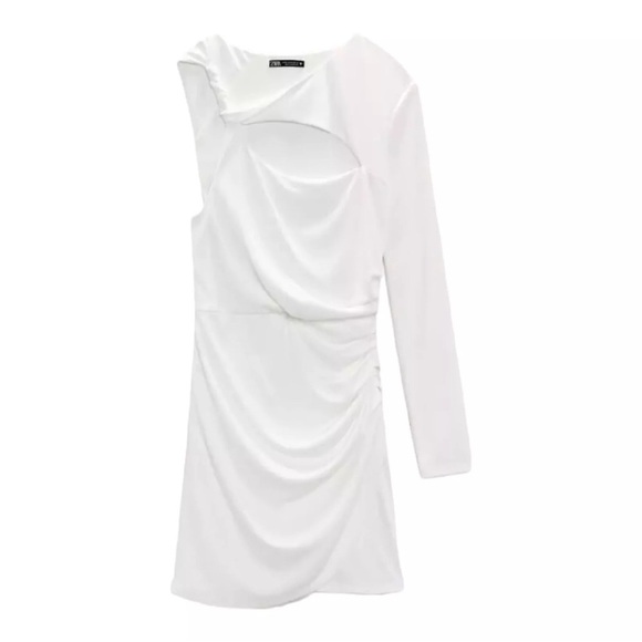 ZARA TWISTED ASYMMETRIC DRESS SIZE M - Picture 12 of 16